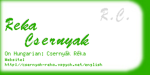 reka csernyak business card
