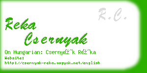 reka csernyak business card